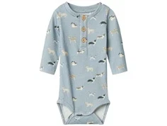 Name It body quarry blå med hunde